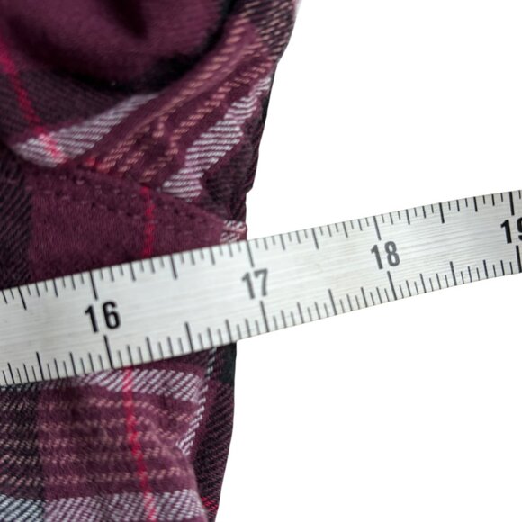 Vans Cropped Flannel Long Sleeved Shirt (Purple Plaid) - Size XS - Picture 8 of 9